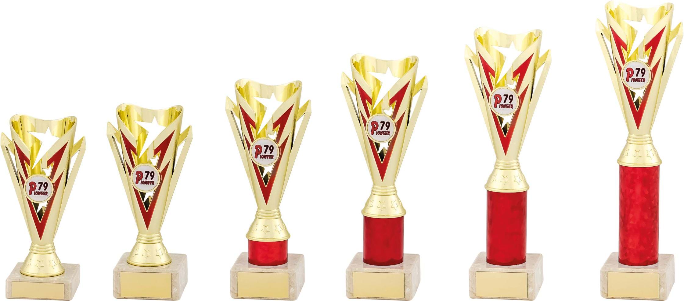 Gold Red Achievment Trophies 2164 Series